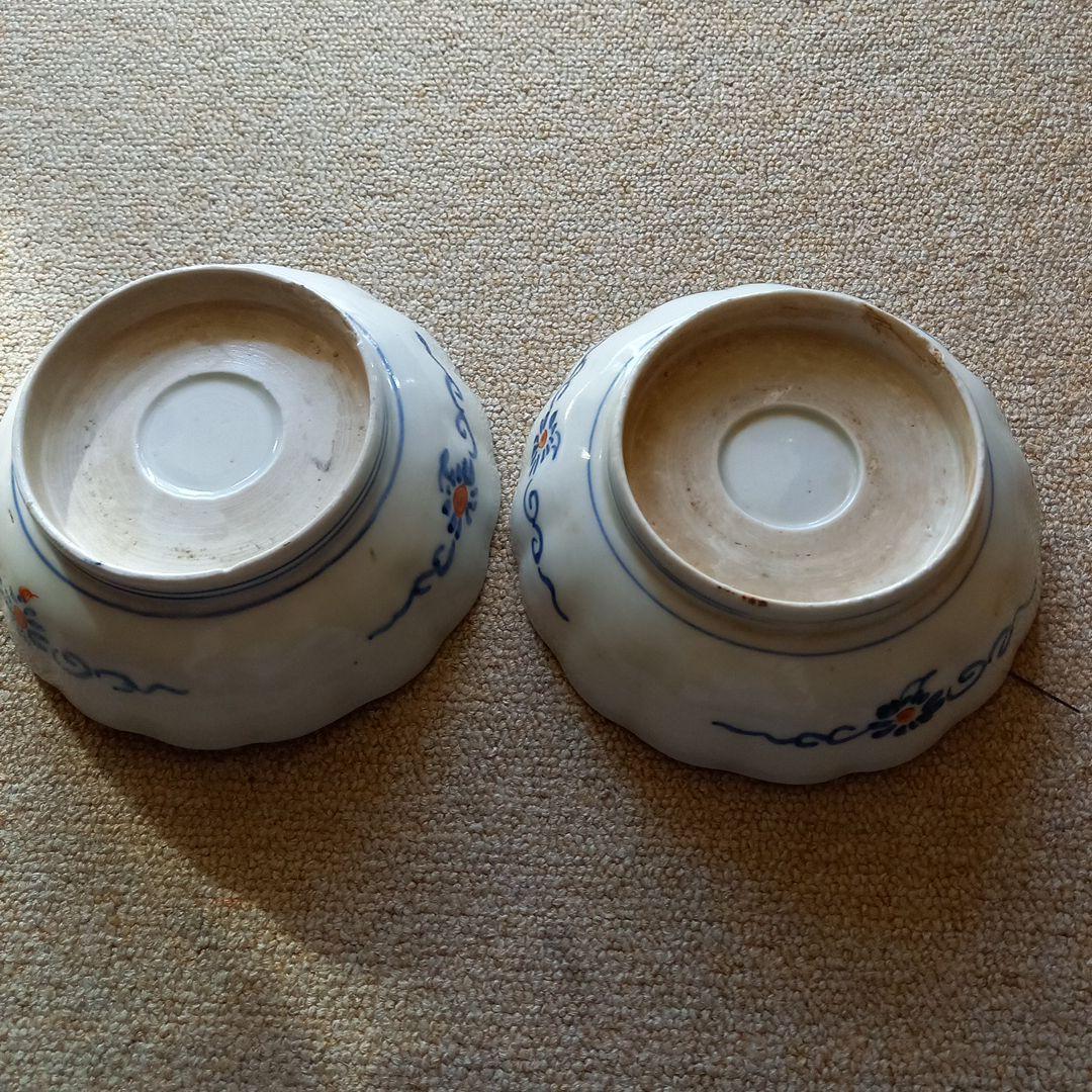 伊万里焼　幕末頃　皿5客　色絵