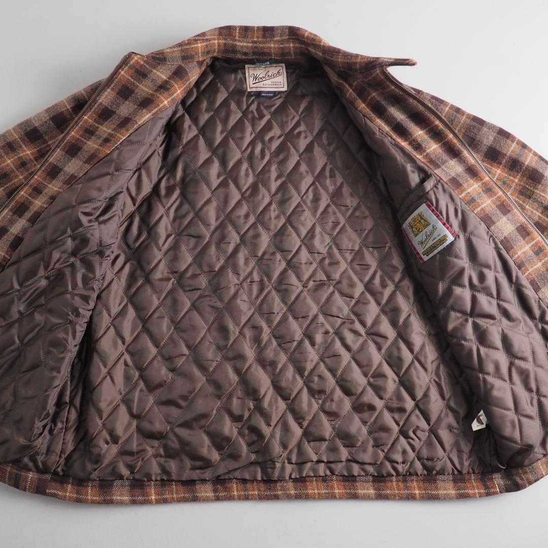 ウールリッチ　アシックス社製　ウールジャケット　裏地キルティング　チェック