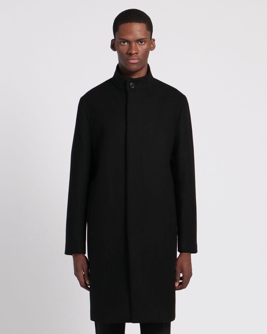 新品未使用タグ付き Theory Belvin ステンカラーコート 黒