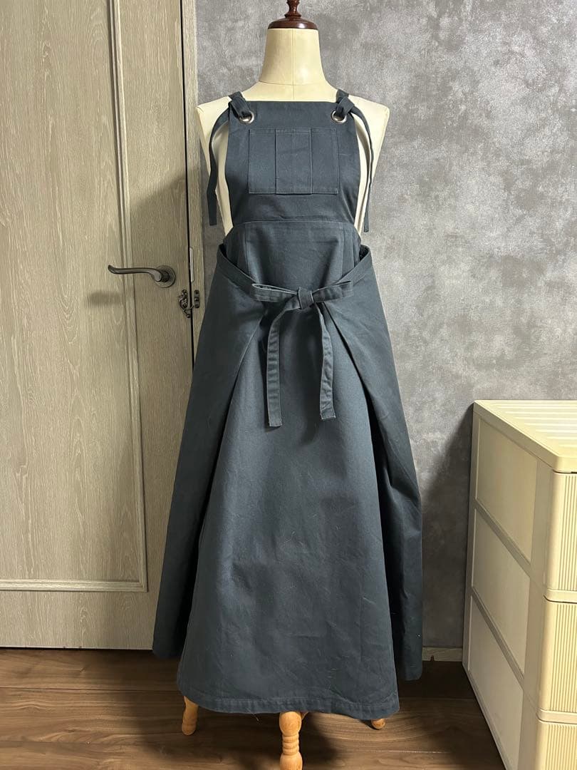 アニエスベー　エプロン ダークグレー ワンピース　ジャンパースカート　To.b
