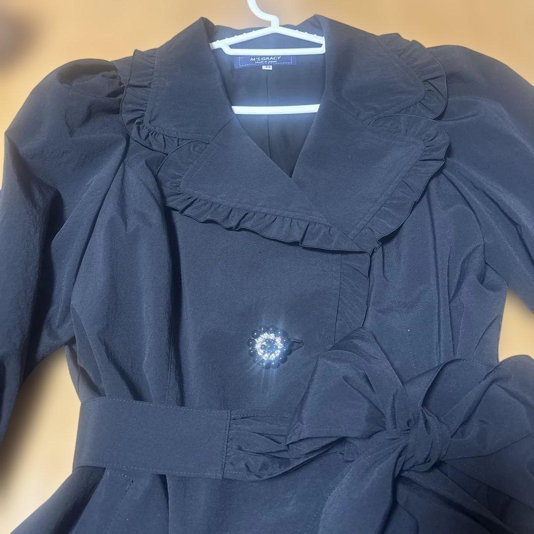 M'S GRACY 黒 ロングコート 44美品。