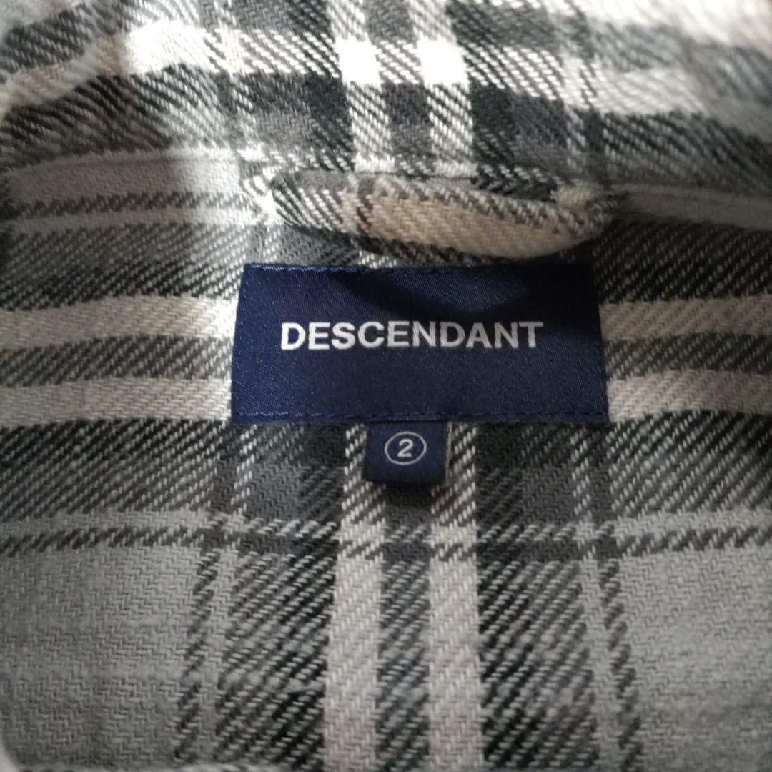 DESCENDANT チェック柄 長袖シャツ グレー系