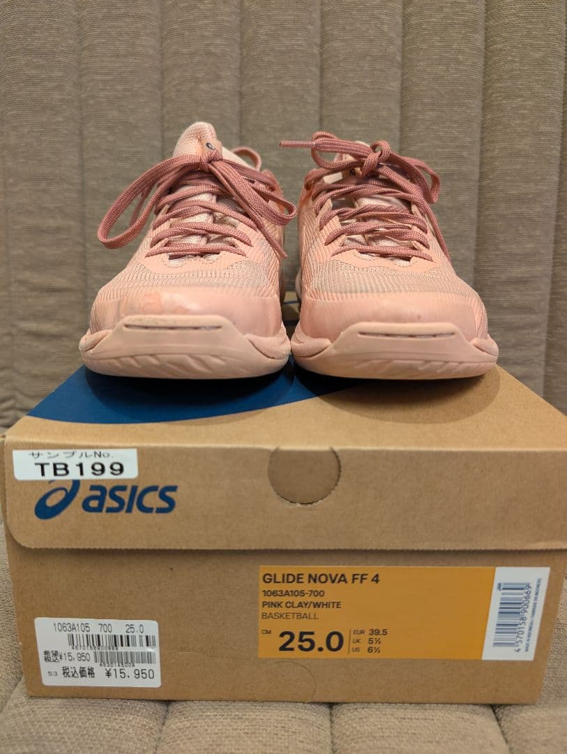 asics GLIDE NOVA FF 4 25.0cm ピンク/ホワイト