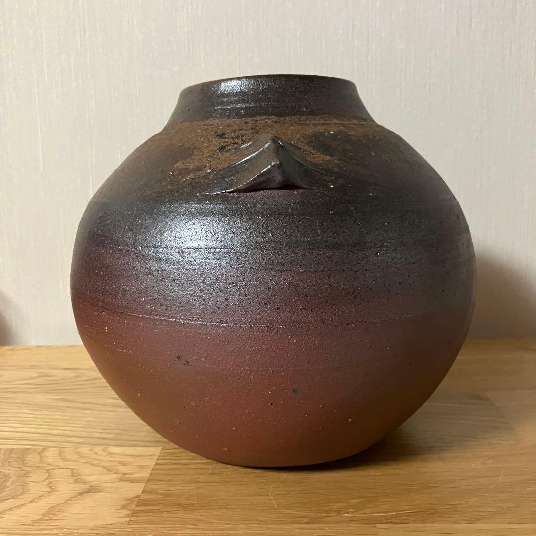 備前焼　壺　花瓶　藤原雄 造