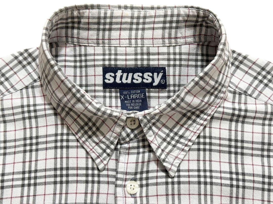 ケ*ー様 希少 レア ステューシー 90s ヴィンテージ チェック柄 長袖シャツ