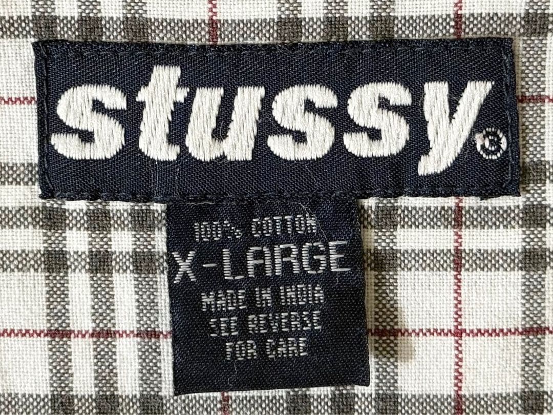 ケ*ー様 希少 レア ステューシー 90s ヴィンテージ チェック柄 長袖シャツ