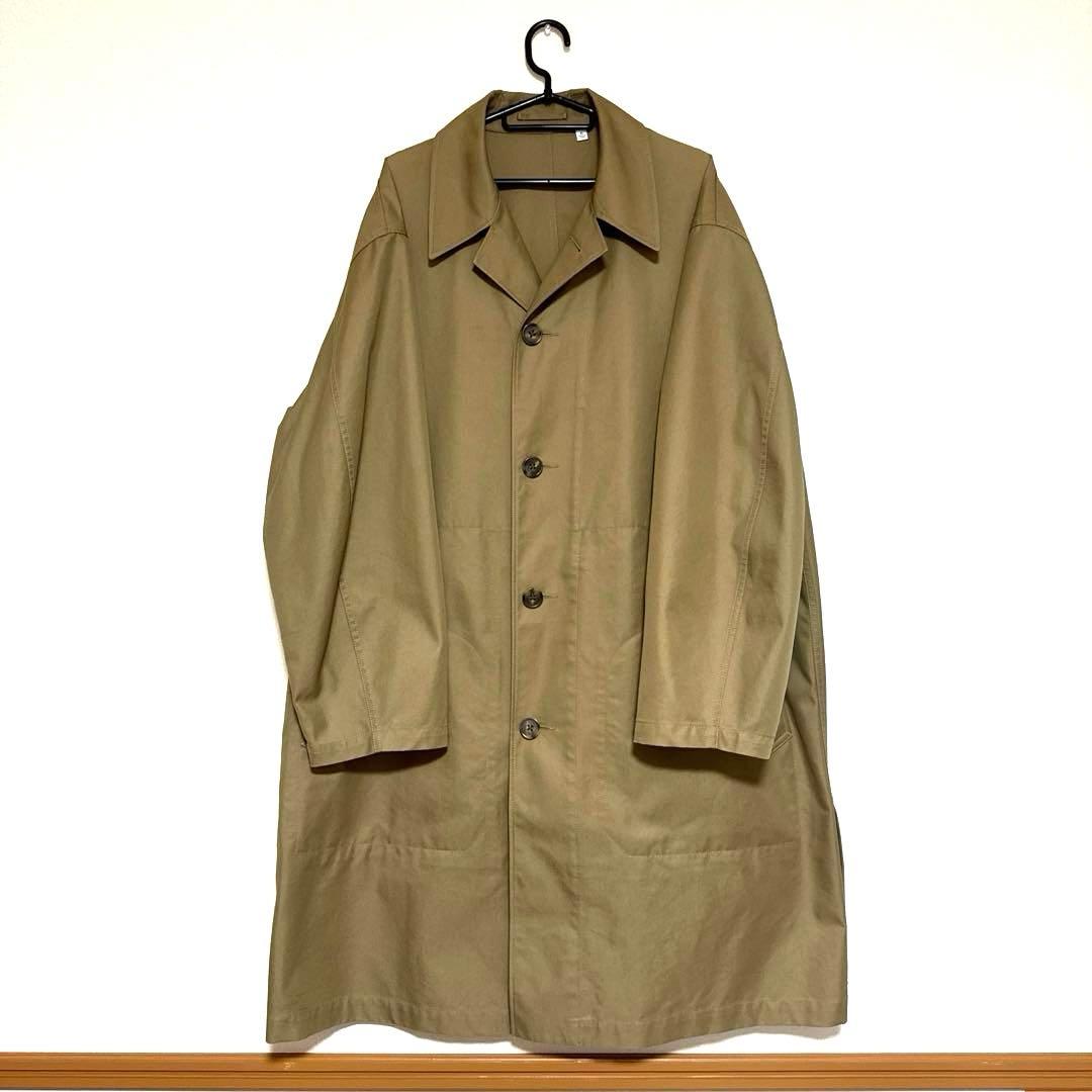 ユニクロU ステンカラーコート 2022SS カーキXL ベージュ