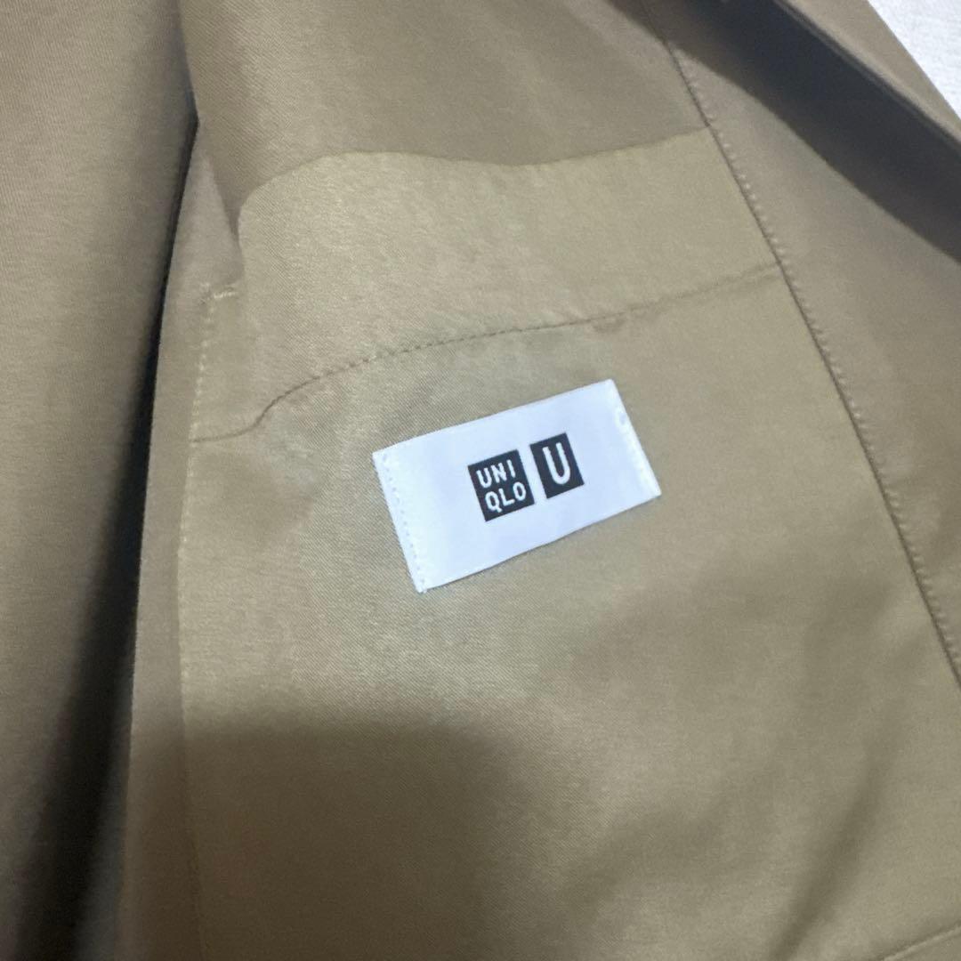 ユニクロU ステンカラーコート 2022SS カーキXL ベージュ