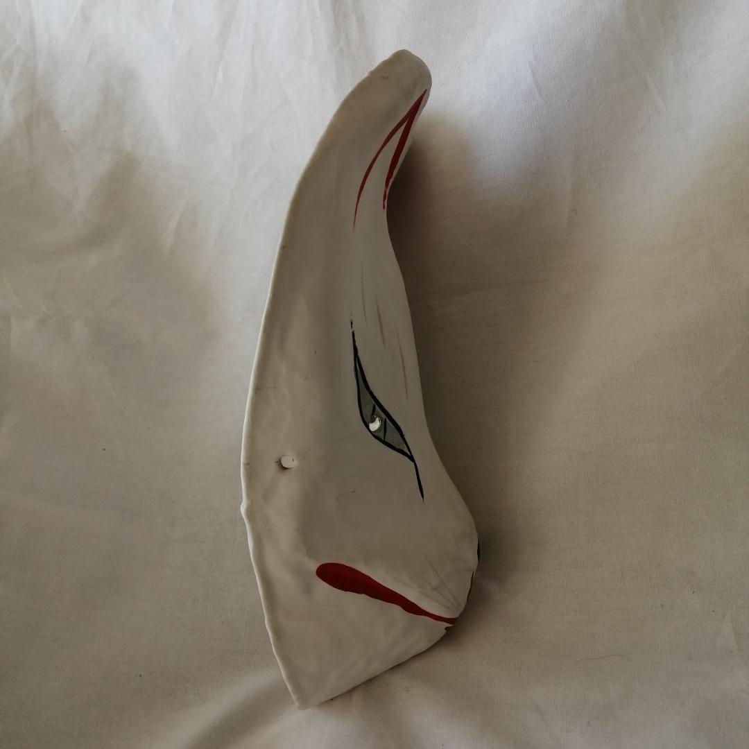 【伝統工芸品　張子　狐面】キツネのお面　インテリア　異装用　ファングッズ