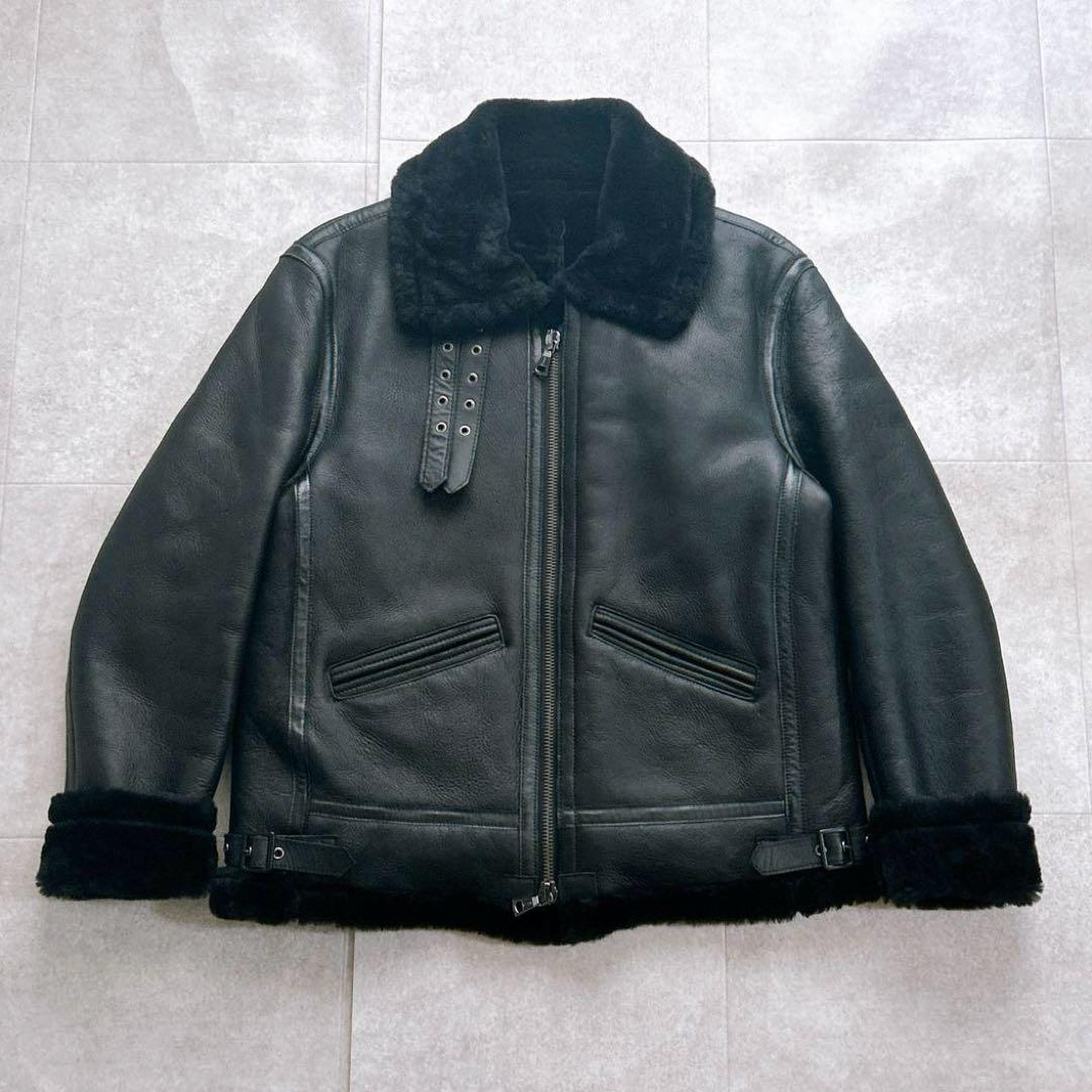 【美品✨】B-3 Flight Jacket シャーリング ムートン　黒 L