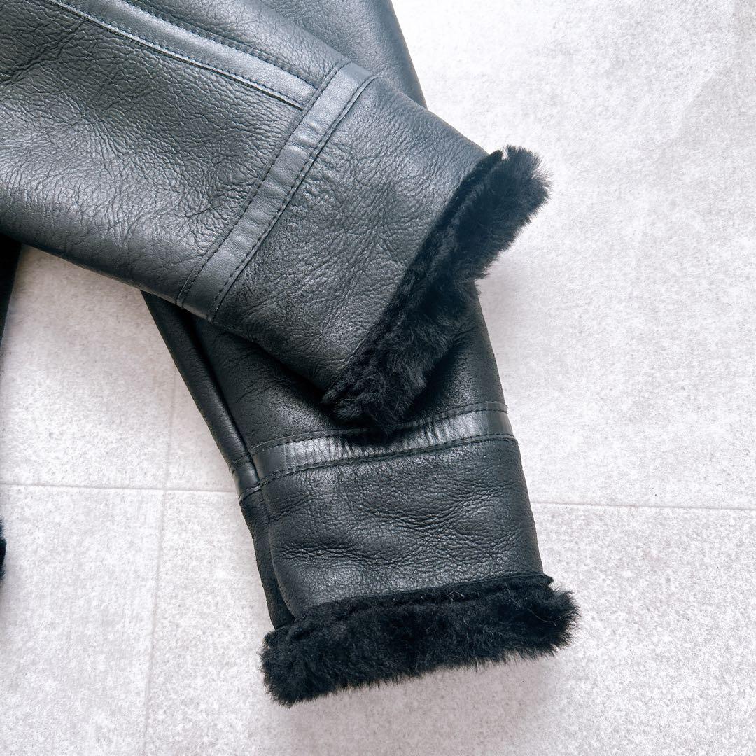 【美品✨】B-3 Flight Jacket シャーリング ムートン　黒 L