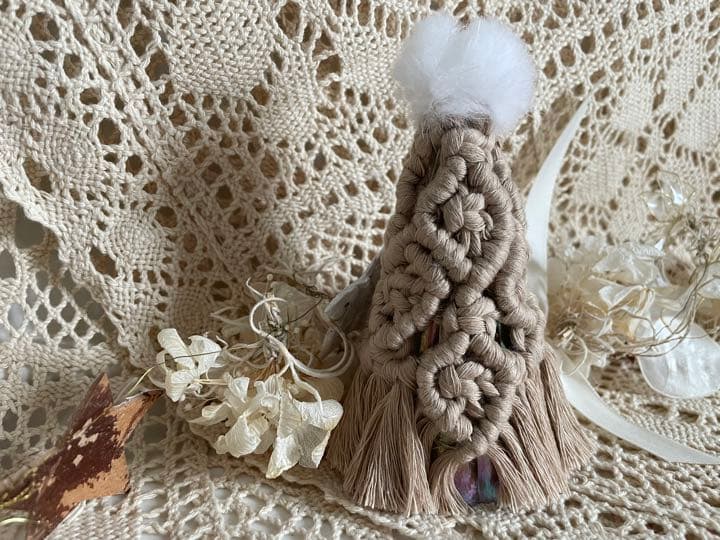 マクラメ立体ミニツリー