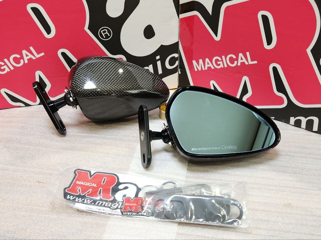 マジカルレーシング｜レーサーレプリカ ミラー｜カーボン｜type2 ショート