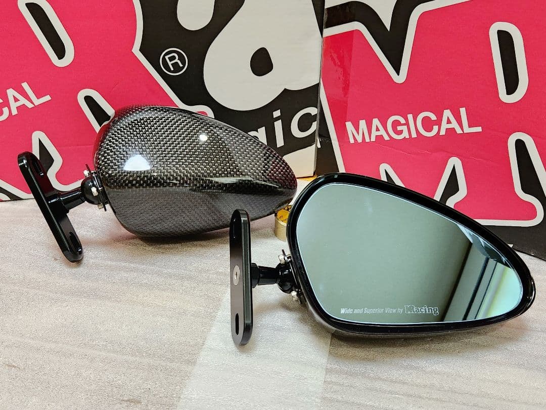 マジカルレーシング｜レーサーレプリカ ミラー｜カーボン｜type2 ショート