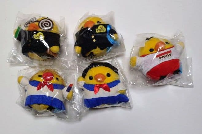キイロイトリ学園　キイロイトリ　てのりぬいぐるみ　5点セット