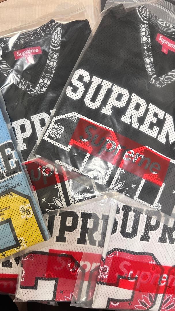 シャツ Supreme Bandana Football Jersey Black M