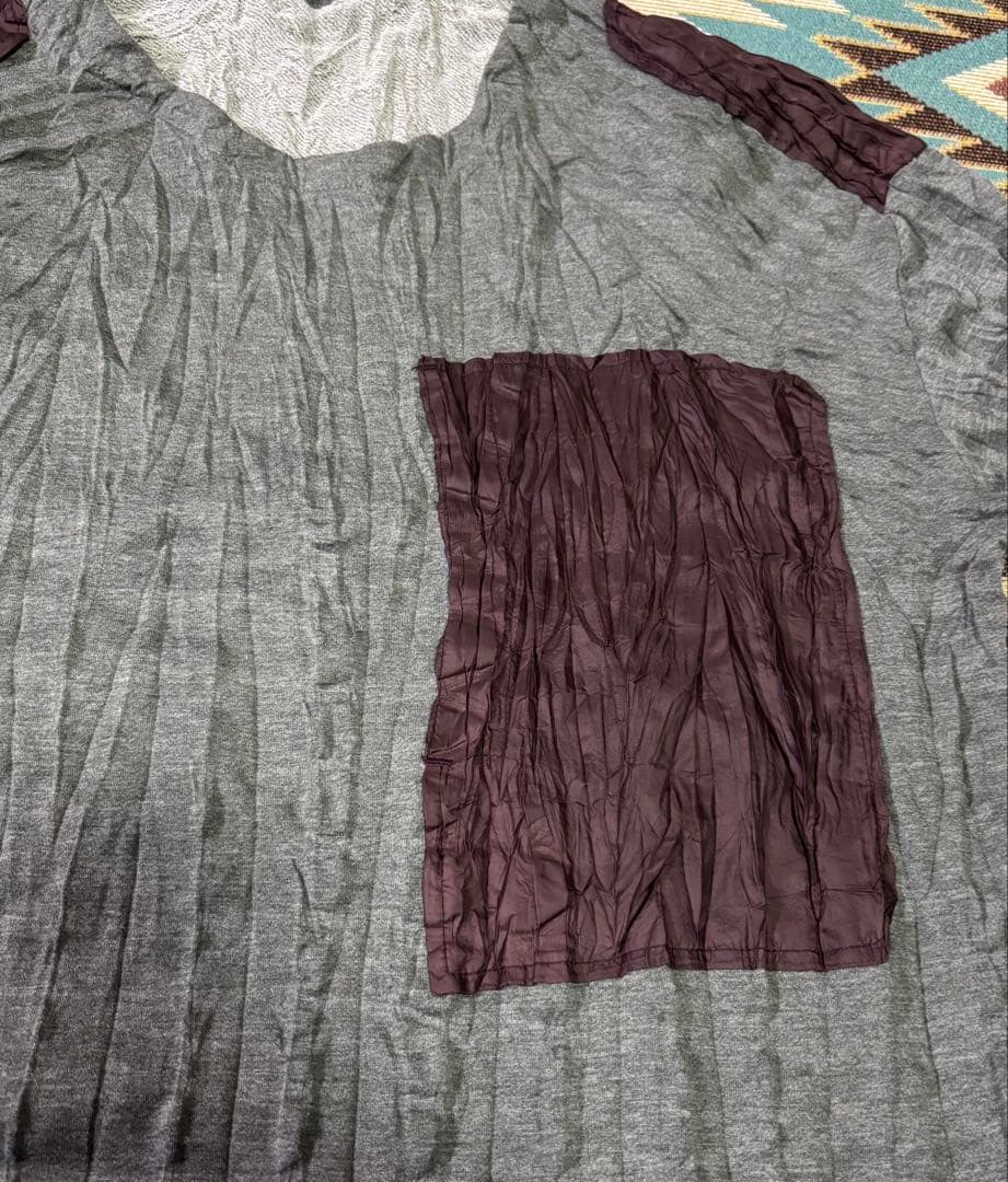 新品未使用☆ISSEY MIYAKE MEN☆シワ加工 ロングスリーブTシャツ