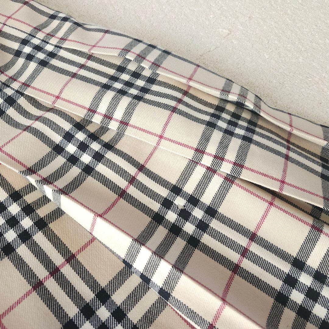 BURBERRY LONDON ベルト付きノバチェック柄 プリーツラップスカート