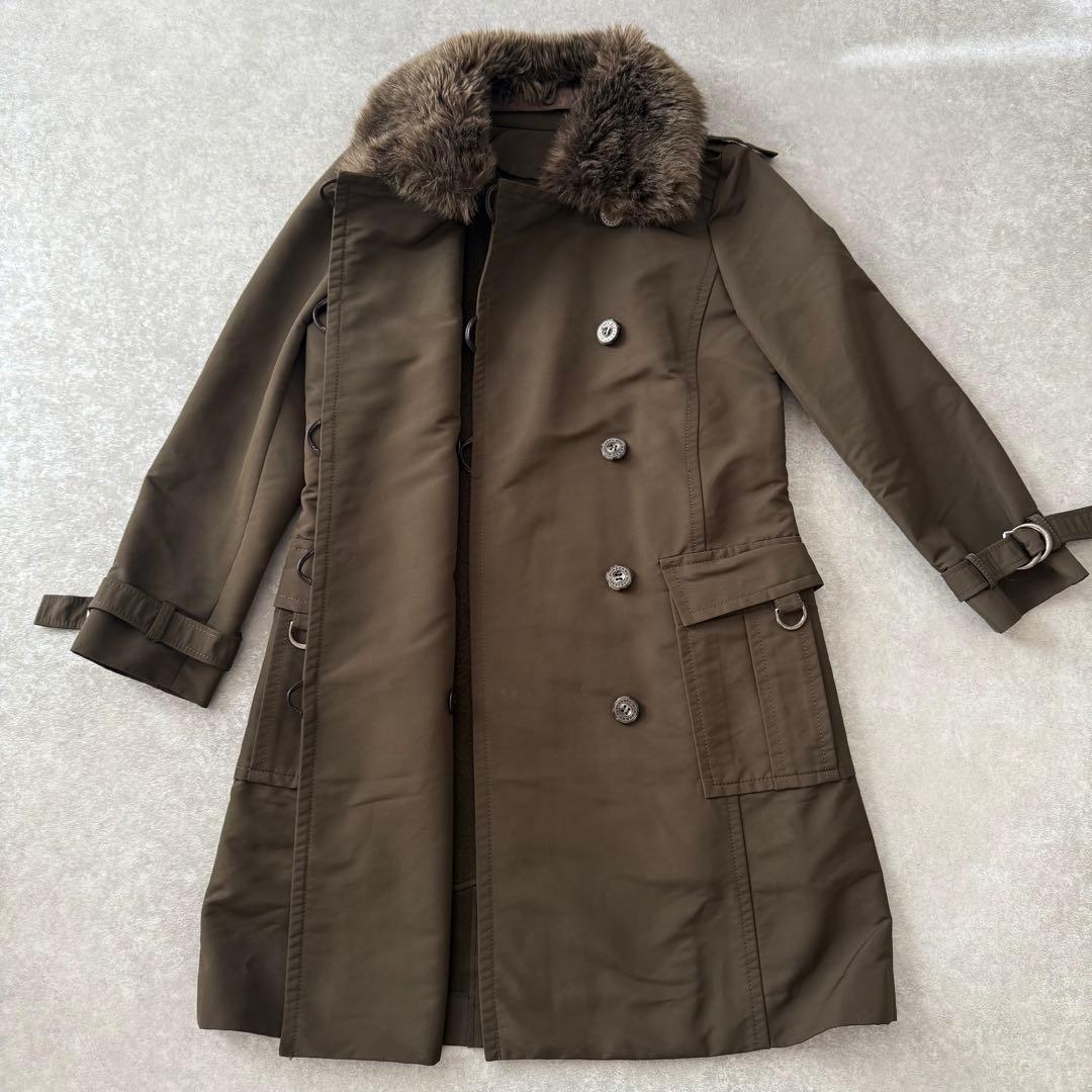 美品 BURBERRY BLUE LABEL トレンチコート ファー ライナー付