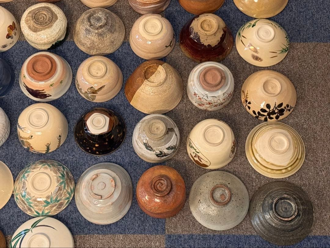 茶碗 抹茶碗 数茶碗 まとめて 60点 茶道具 箱無し 陶器 色絵 いろいろ