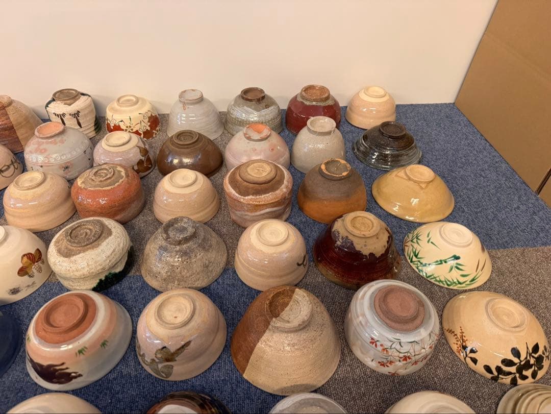 茶碗 抹茶碗 数茶碗 まとめて 60点 茶道具 箱無し 陶器 色絵 いろいろ