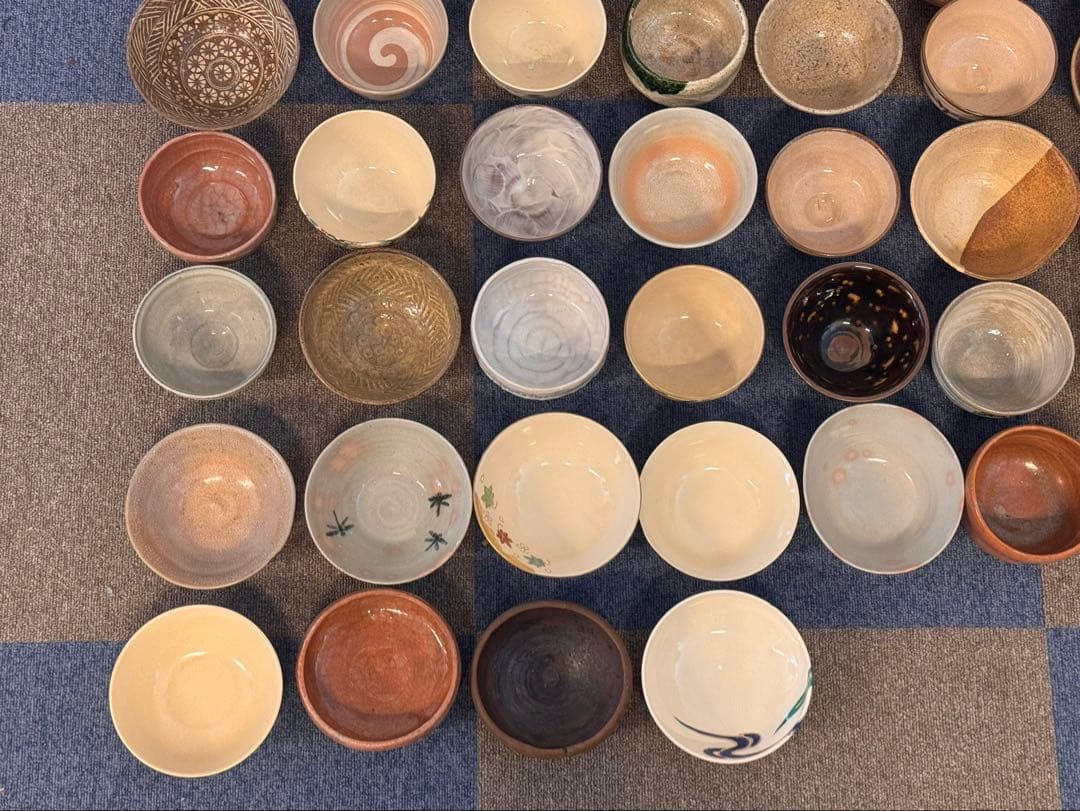 茶碗 抹茶碗 数茶碗 まとめて 60点 茶道具 箱無し 陶器 色絵 いろいろ