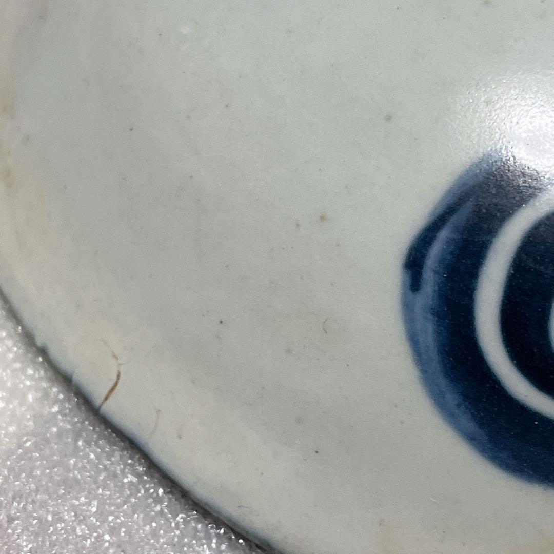 五良大甫呉祥瑞造 中国 清時代 手描き　骨董品 染付皿 陶芸古美術。