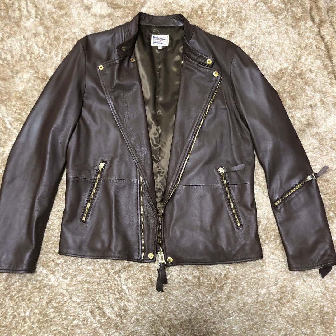 美品duffer DUFFER シングルライダース　ラムレザー　ジャケット