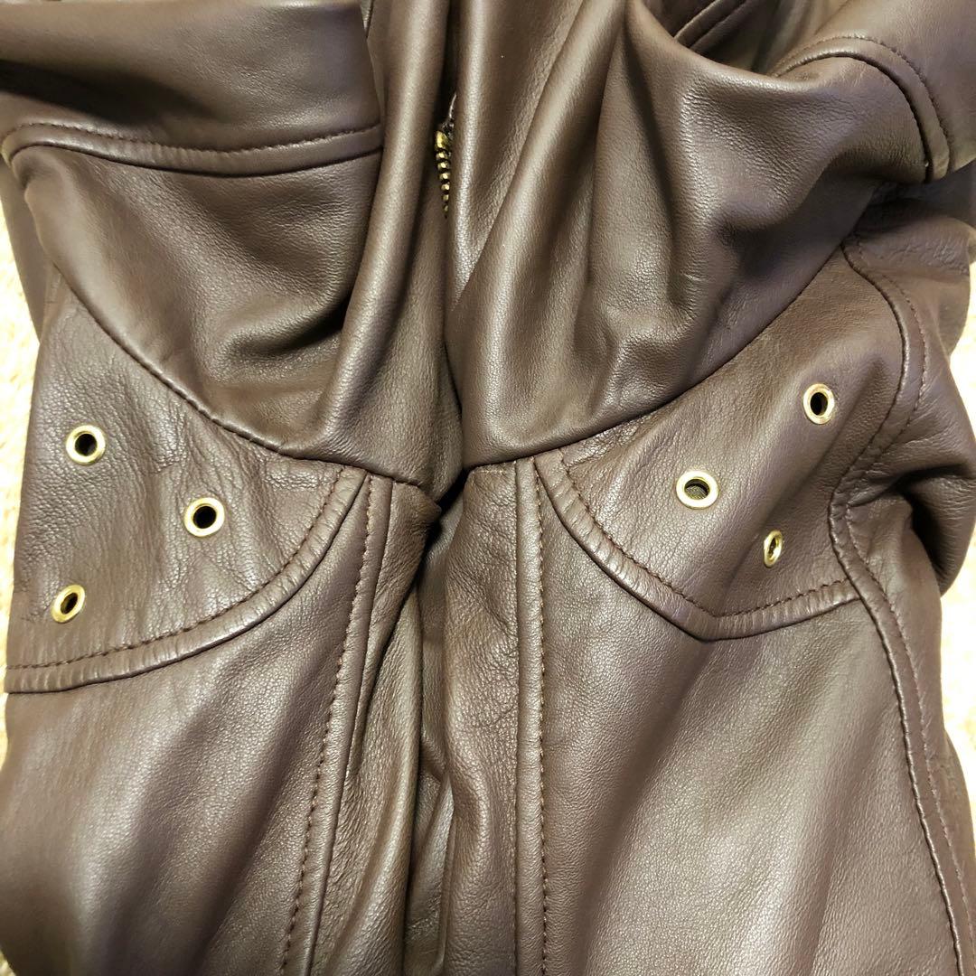 美品duffer DUFFER シングルライダース　ラムレザー　ジャケット