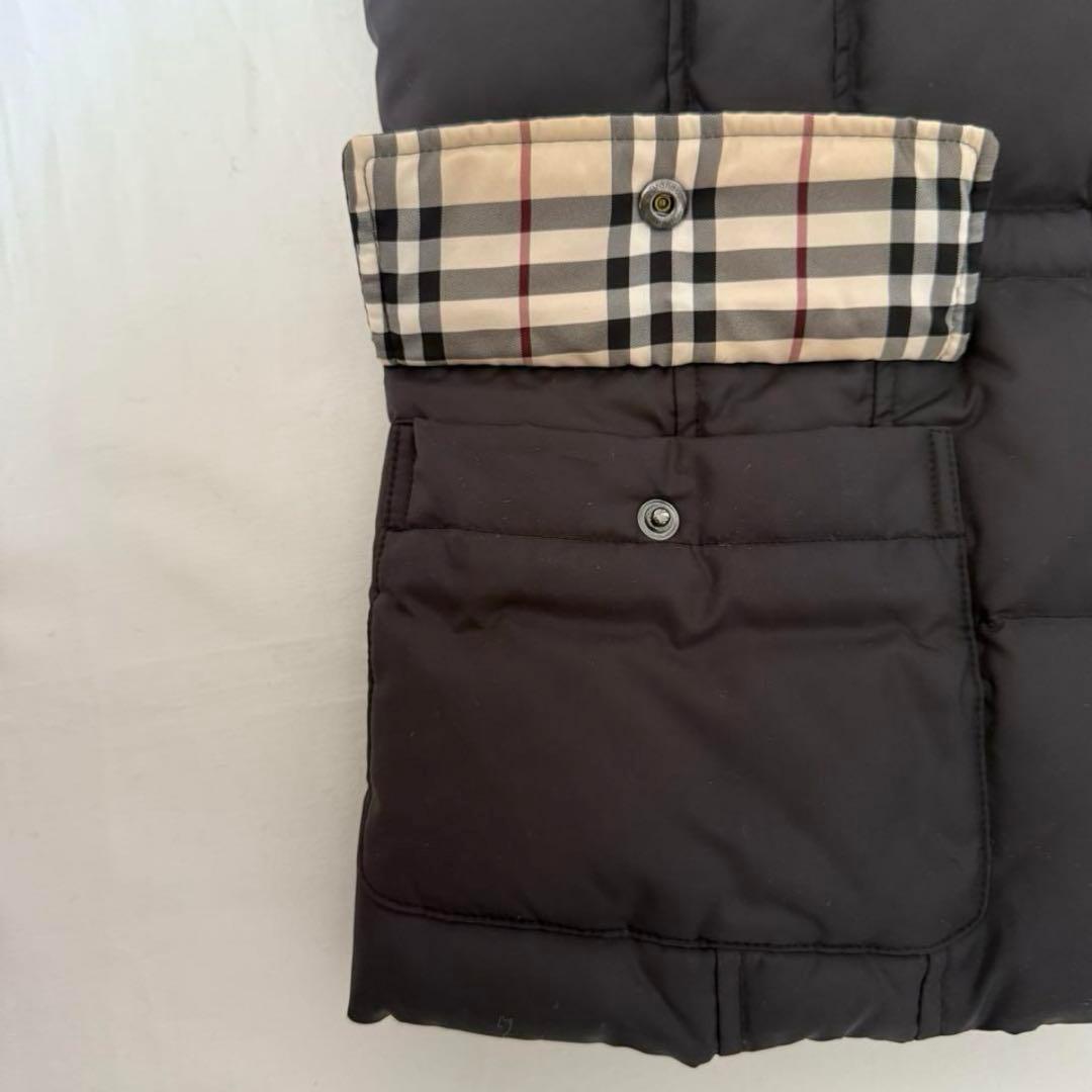 BURBERRY LONDON フォックスファーダウンベスト ブラック 38