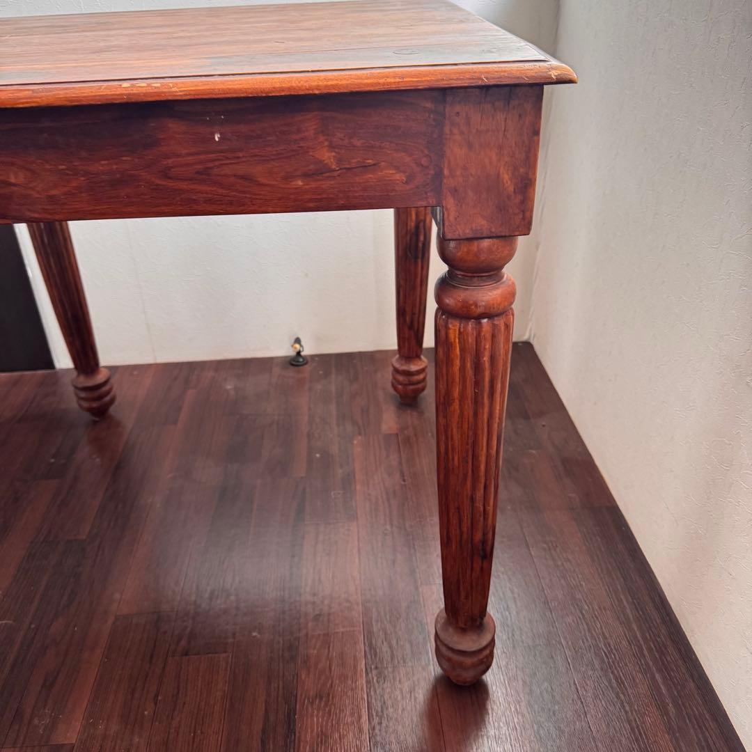 アンティーク無垢材テーブル　ブロカント 古道具 作業台 ダイニングテーブル 四角