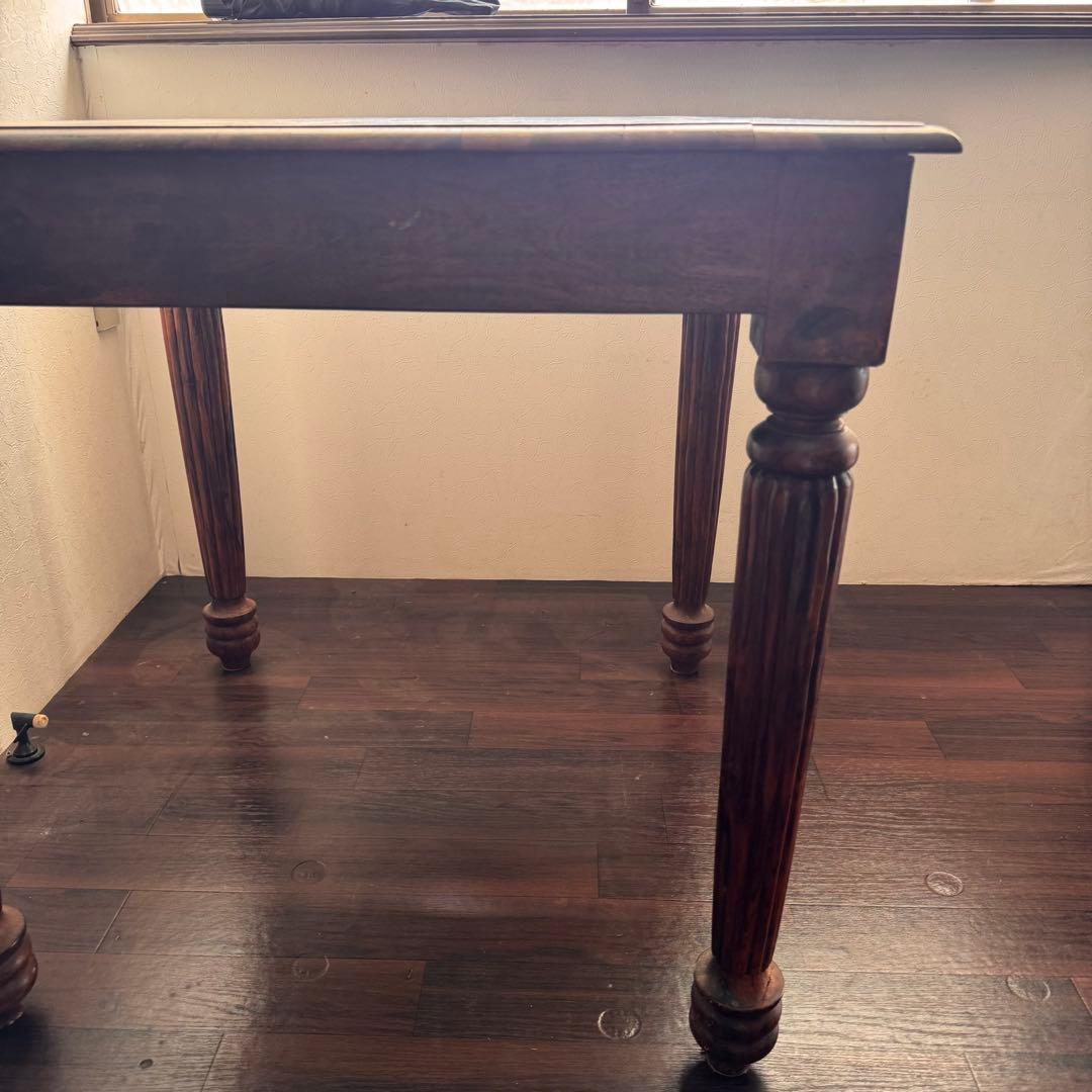 アンティーク無垢材テーブル　ブロカント 古道具 作業台 ダイニングテーブル 四角