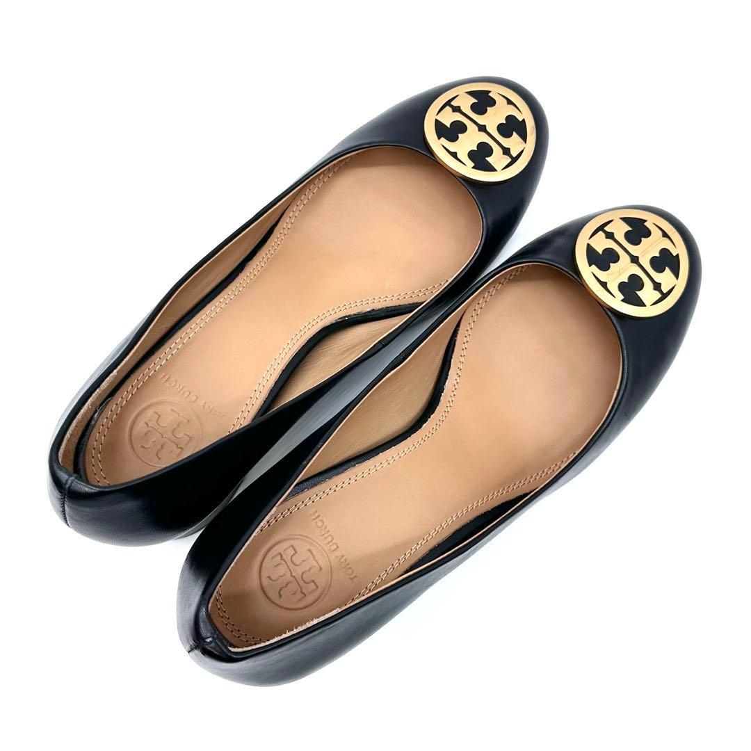 ほぼ未使用✨トリーバーチ BENTON レザー パンプス サークルロゴ 24cm