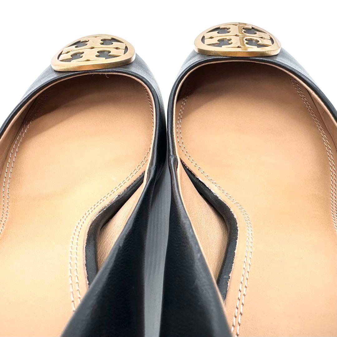 ほぼ未使用✨トリーバーチ BENTON レザー パンプス サークルロゴ 24cm