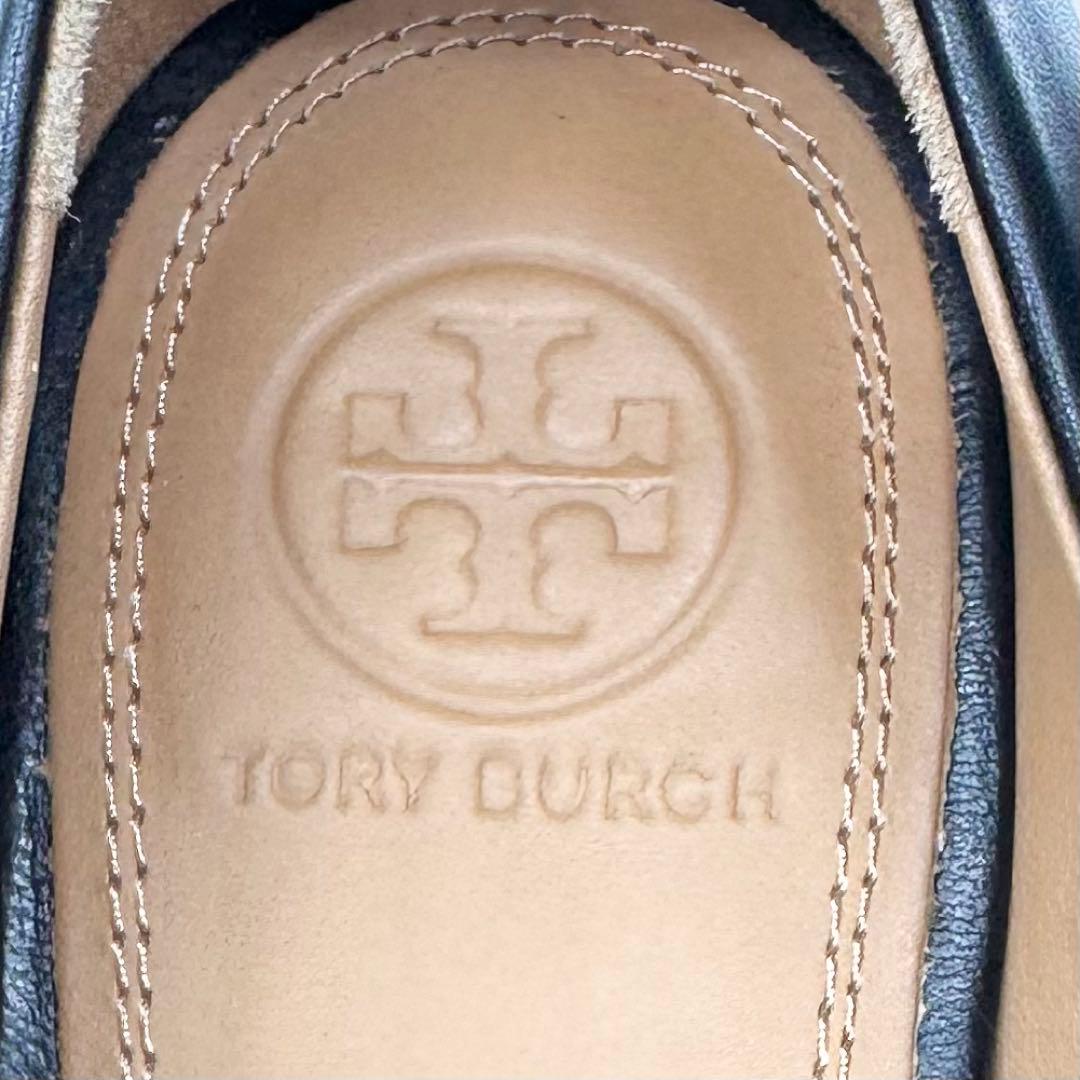 ほぼ未使用✨トリーバーチ BENTON レザー パンプス サークルロゴ 24cm