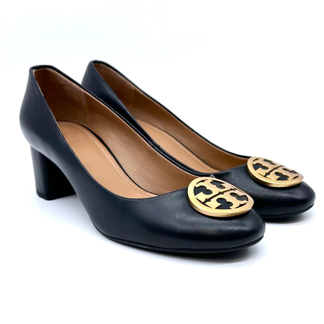 ほぼ未使用✨トリーバーチ BENTON レザー パンプス サークルロゴ 24cm