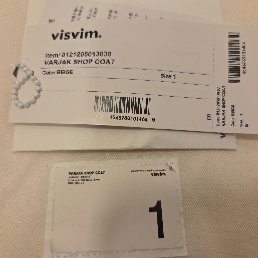 visvim VARJAK SHOP COAT SIZE1 ベージュ 綿100%