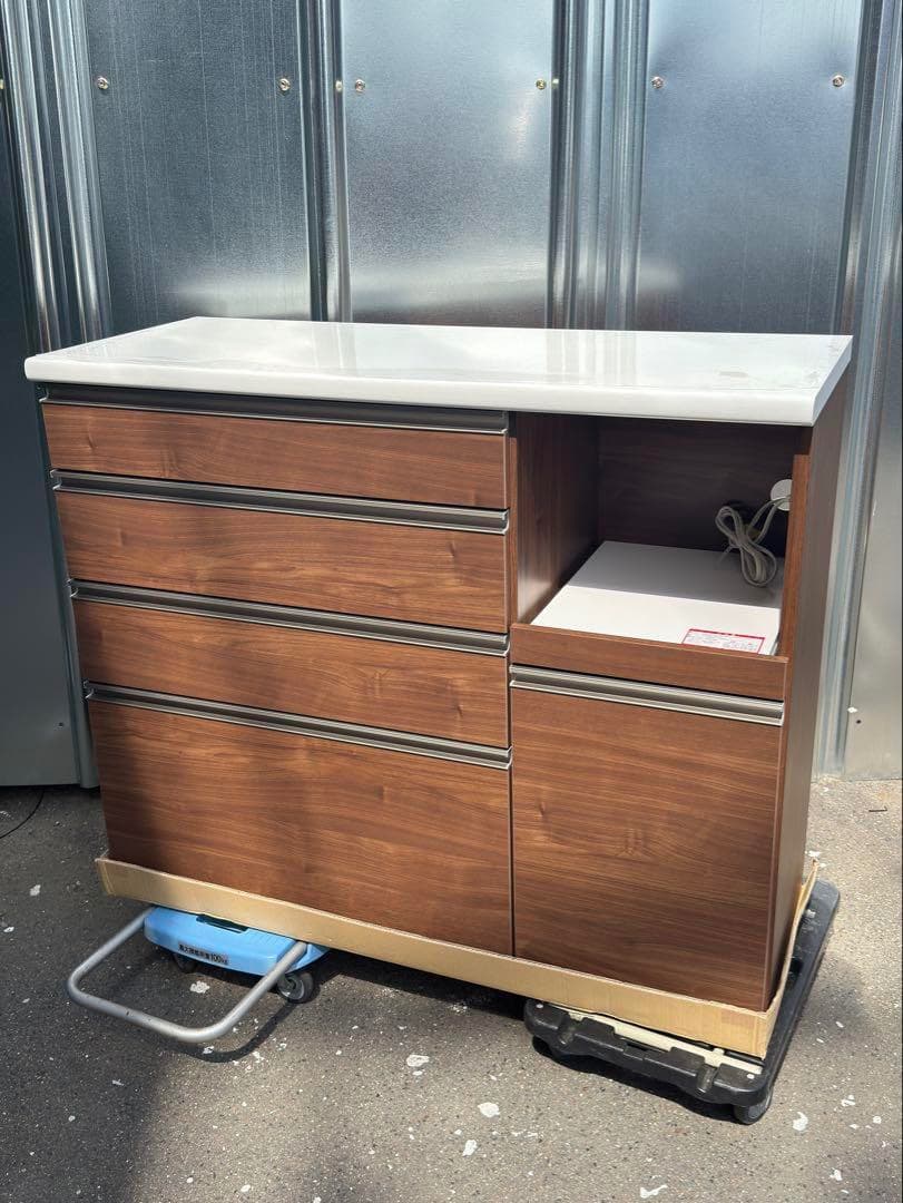 【新品未使用】古賀家具 キッチンカウンターキッチンボード幅120cm 食器棚