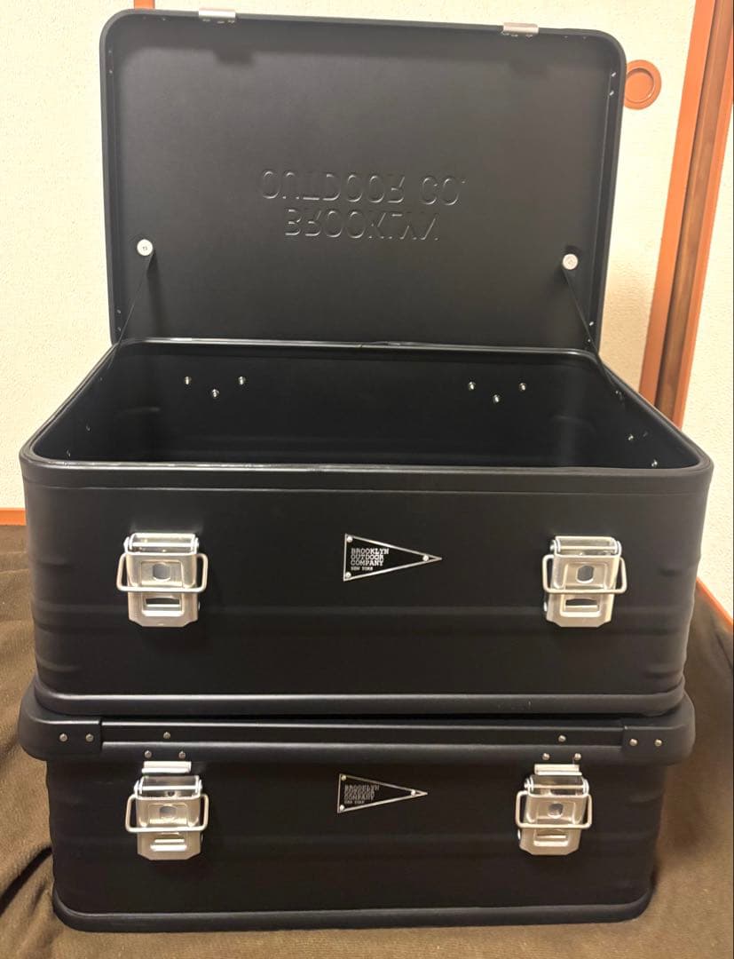 ブルックリンアウトドアカンパニー　アルミコンテナ　ブラックMサイズ　2個セット