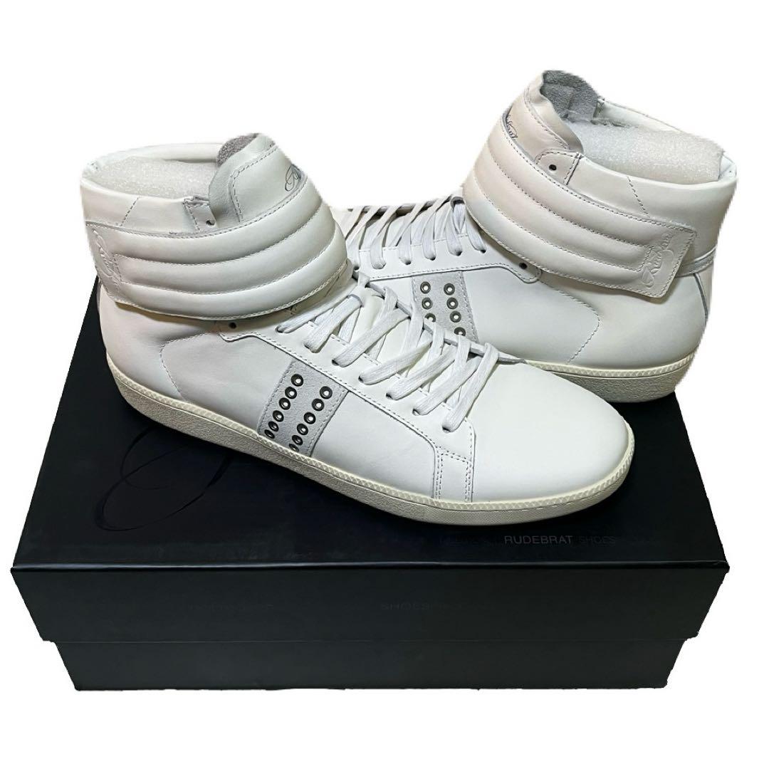 Leather Studded High-Top Sneakers 43 新品