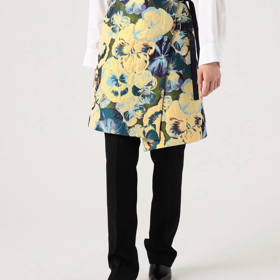 CABaN フラワージャカード リバーシブルラップスカート