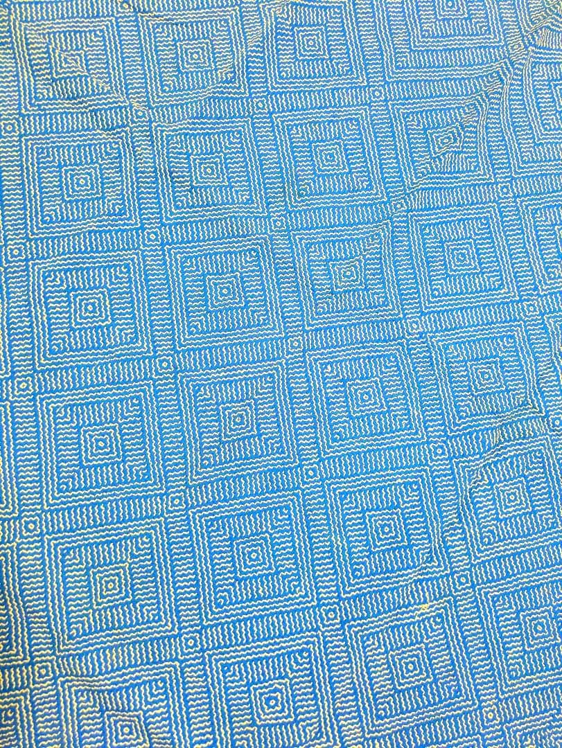 #187 ヴィンテージ ラリーキルト / カンタキルト カバー 厚手 希少 青