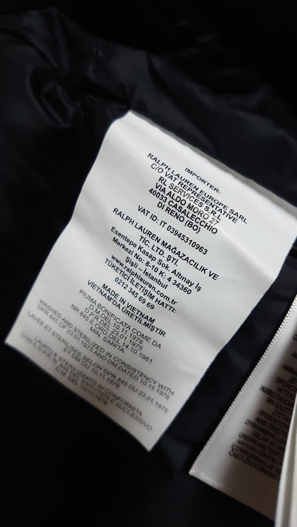 ラルフローレン　ダウンベスト　XS ブラック　レディース