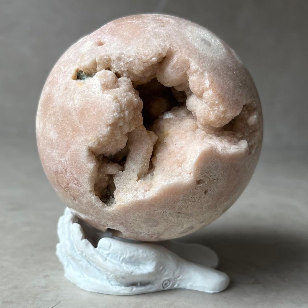 ピンクアメジスト　フラワーアゲート　共生　桜瑪瑙　スフィア　天然石
