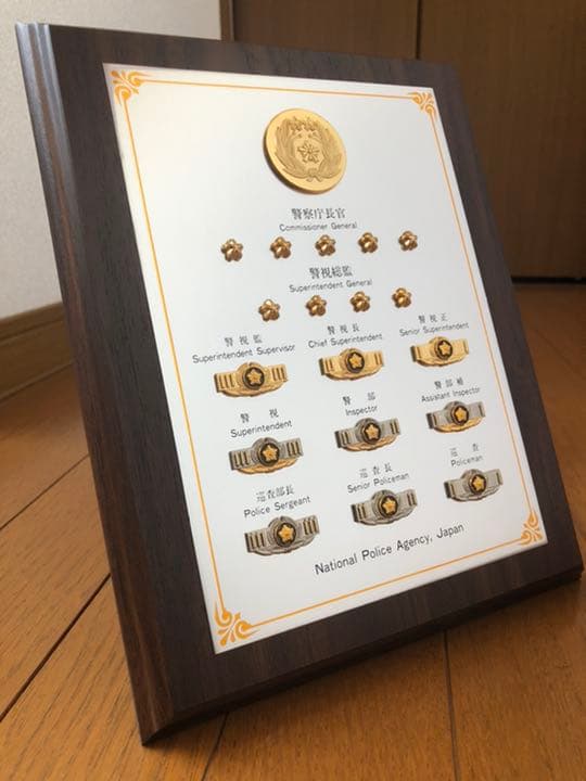 警察　階級章　盾