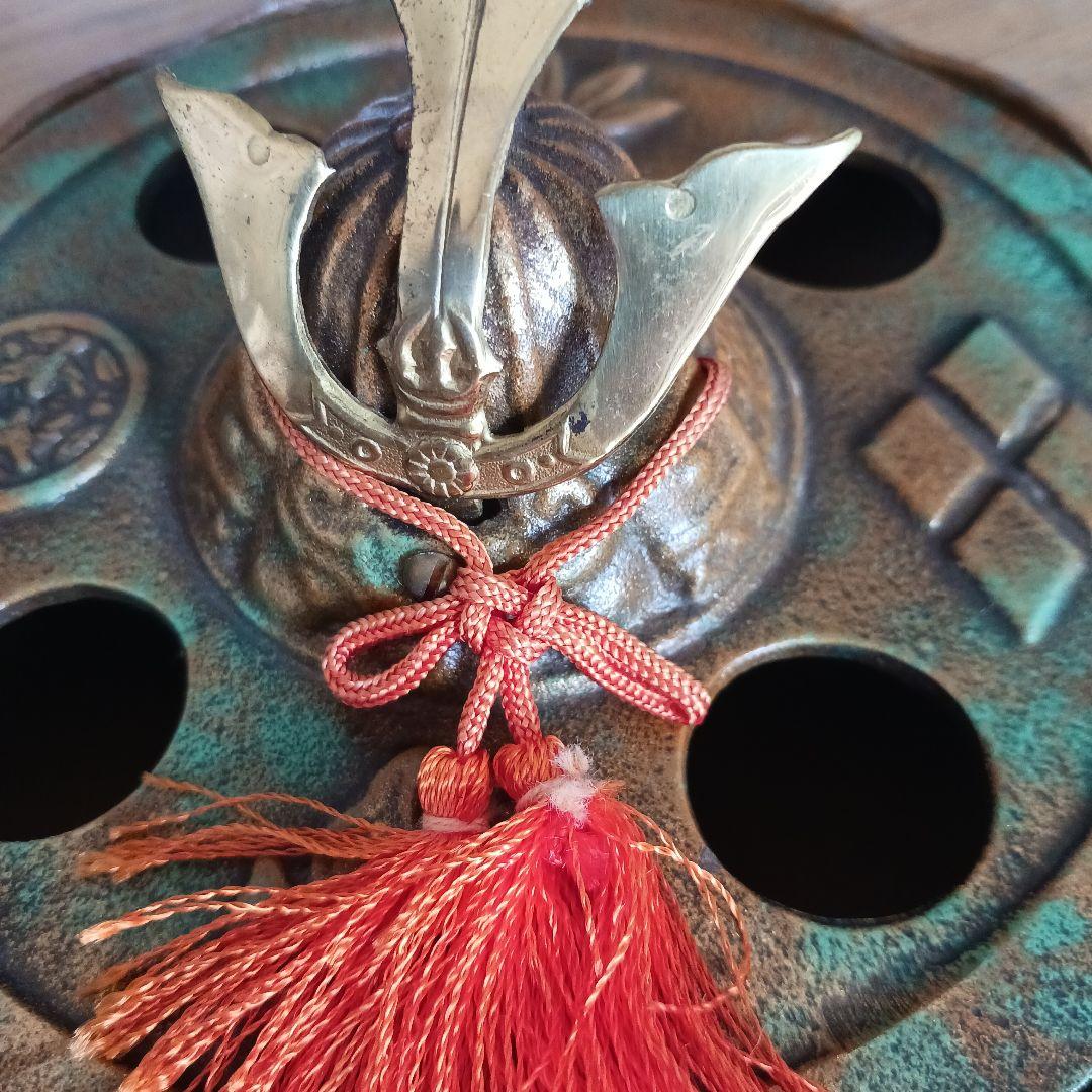 兜　灰皿　香炉　鋳物　万右衛門　ヴィンテージ 置物