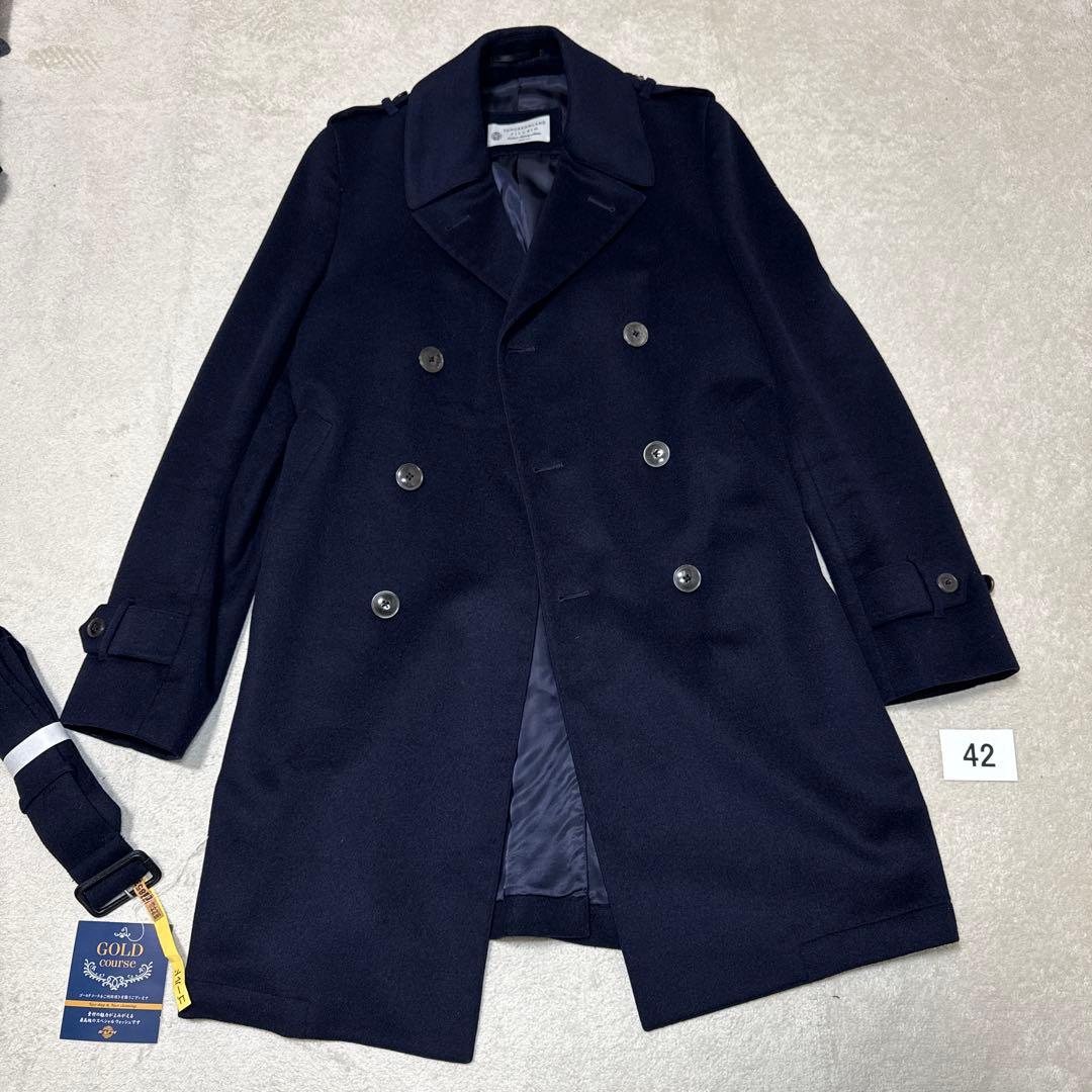 42 極美品　トゥモローランド　ピルグリム　トレンチコート　ネイビー　44 S