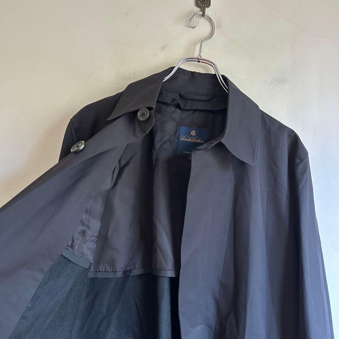 美品 BROOKS BROTHERS ウールライナー ステンカラーコート 黒