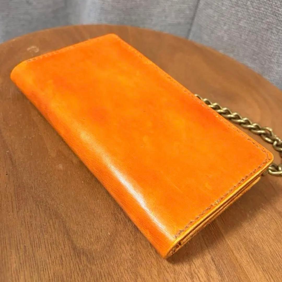 サドルレザー　トラッカーウォレット　ブラウン