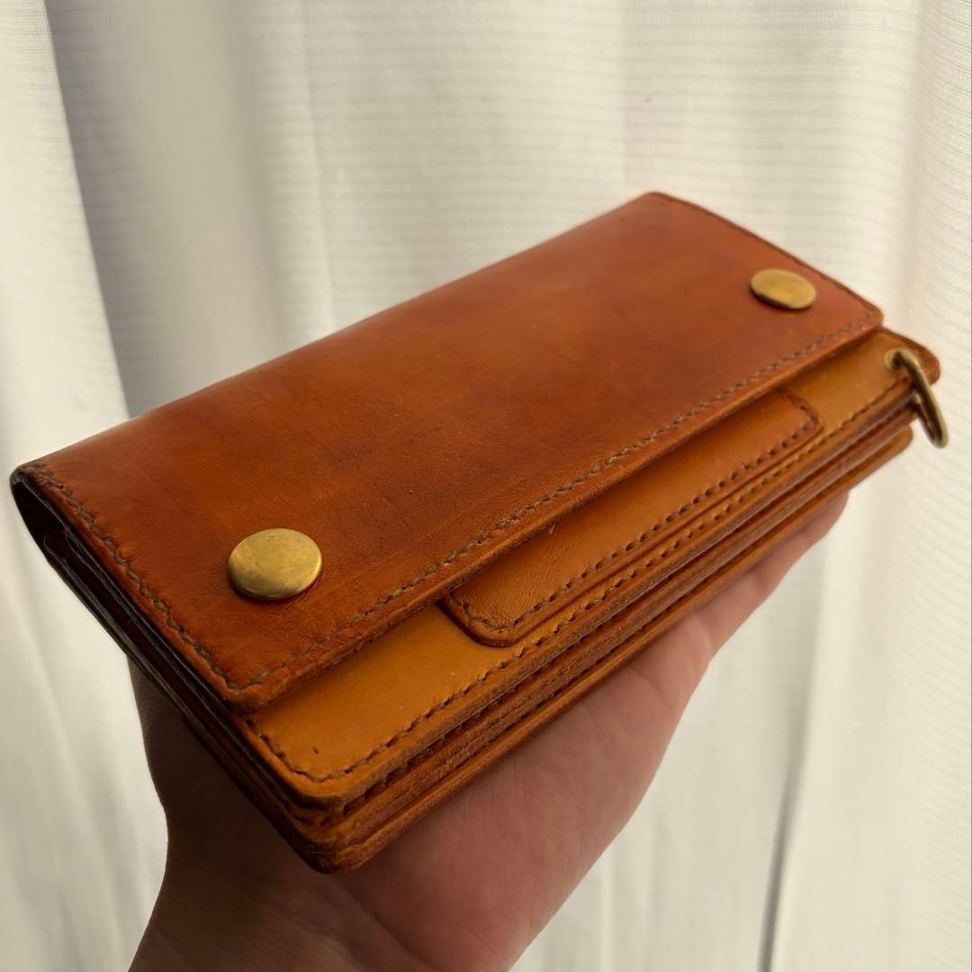 サドルレザー　トラッカーウォレット　ブラウン